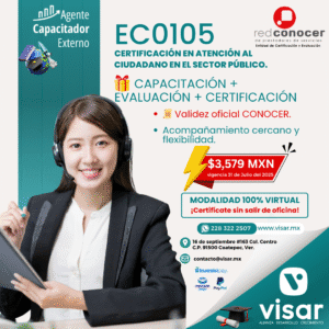Certificación en Atención al Ciudadano en el Sector Público. EC0105 Capacitación + Evaluación + Certificación en un solo paquete.